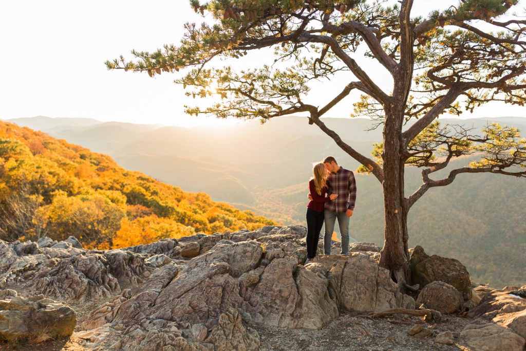 Ravens Roost Overlook fall engagement session in the Virginia mountains | Blue Ridge Parkway Photographer