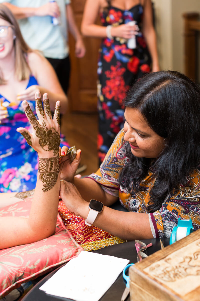 Henna Welcome - Mehndi | Indian-American Wedding at Wintergreen Resort by Virginia Photographers