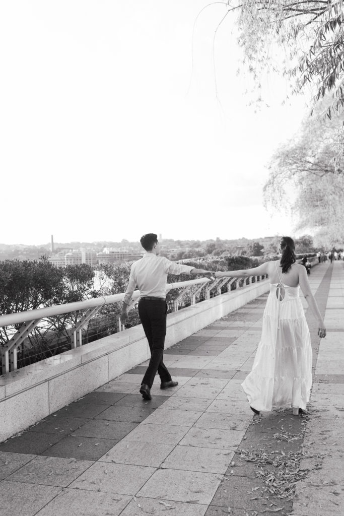 Sunset Downtown DC Engagement session at the Kennedy Center