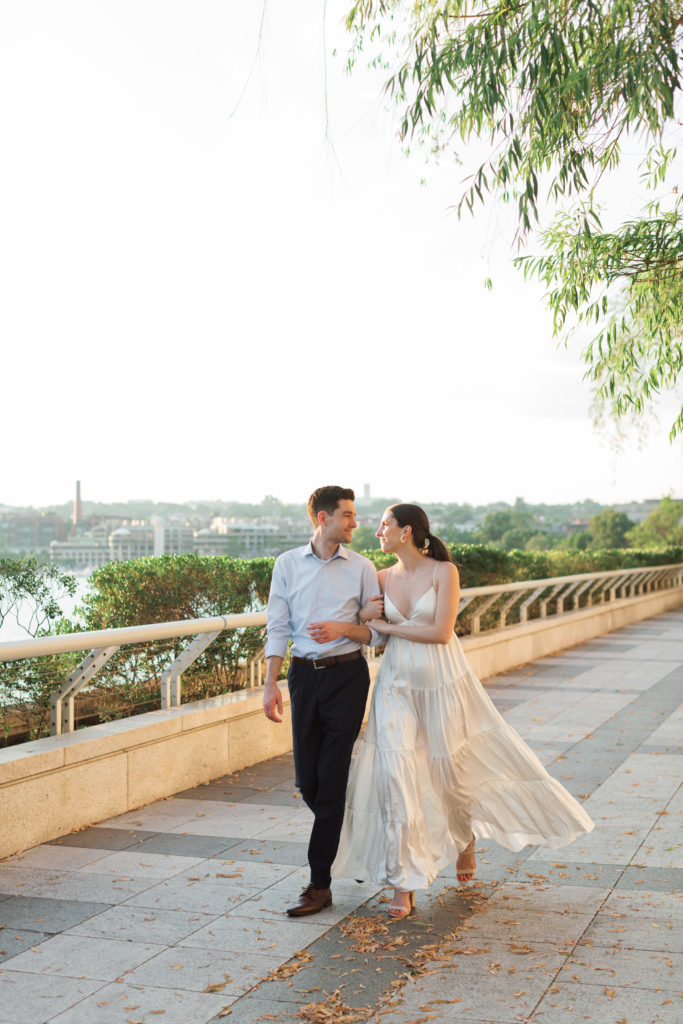 Sunset Downtown DC Engagement session at the Kennedy Center