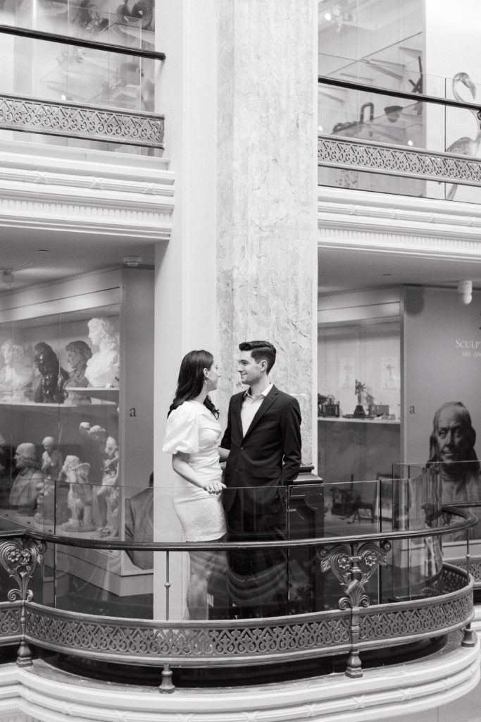 Smithsonian National Portrait Gallery engagement session in Downtown DC