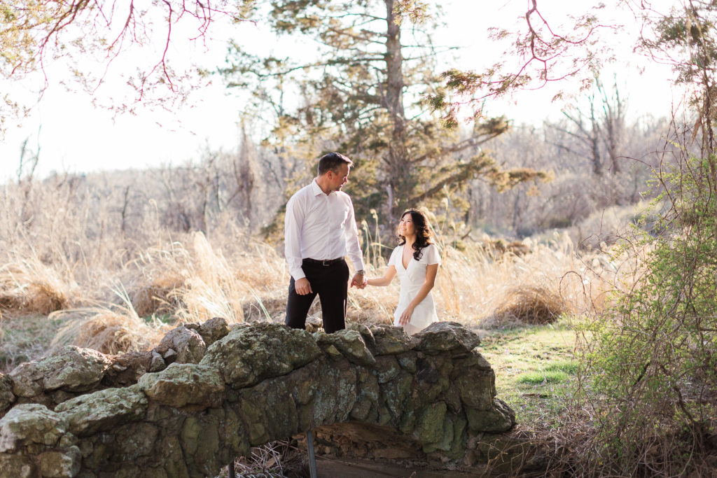 Swannanoa Palace engagement session in the spring