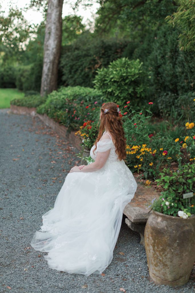 Garden-inspired bridal portrait session at Morven Park in Leesburg, VA