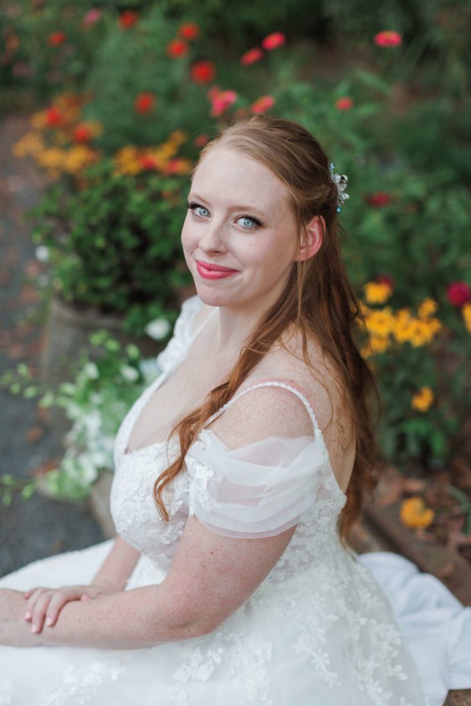 Garden-inspired bridal portrait session at Morven Park in Leesburg, VA