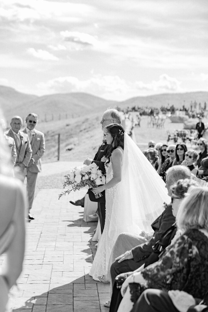 Hazy Mountain Vineyard spring wedding outdoor ceremony